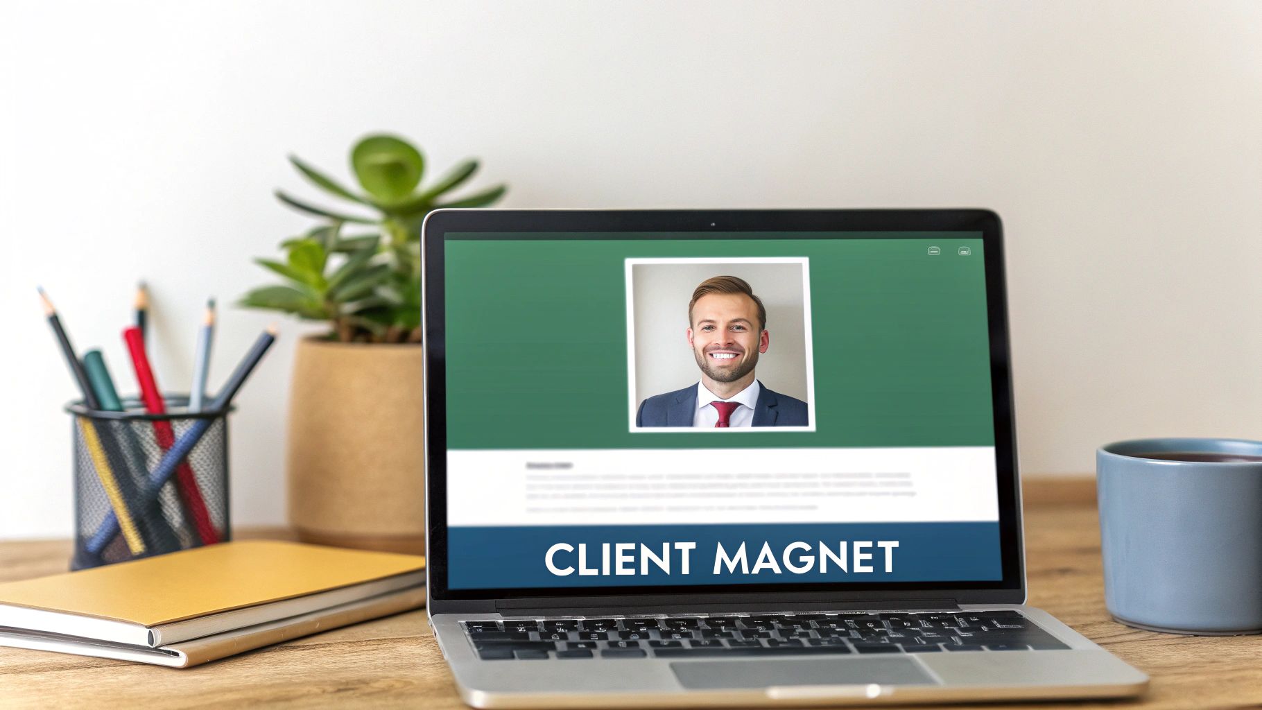 A person working on their LinkedIn profile on a laptop