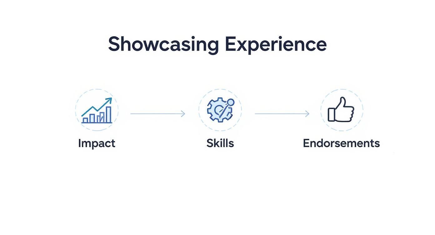 Infographic about how to optimise your linkedin profile