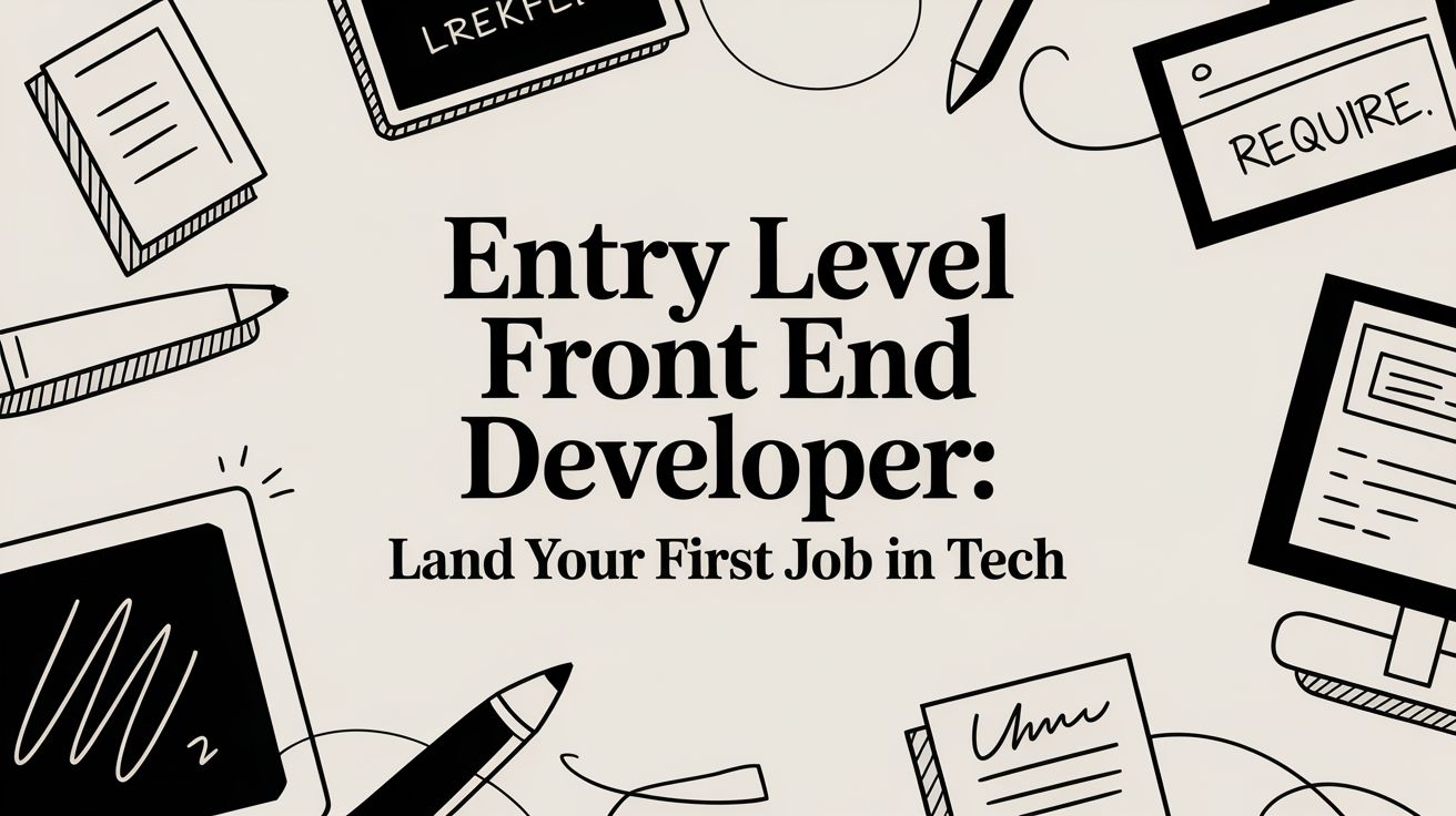 Illustration for entry level front end developer: Land Your First Job in Tech