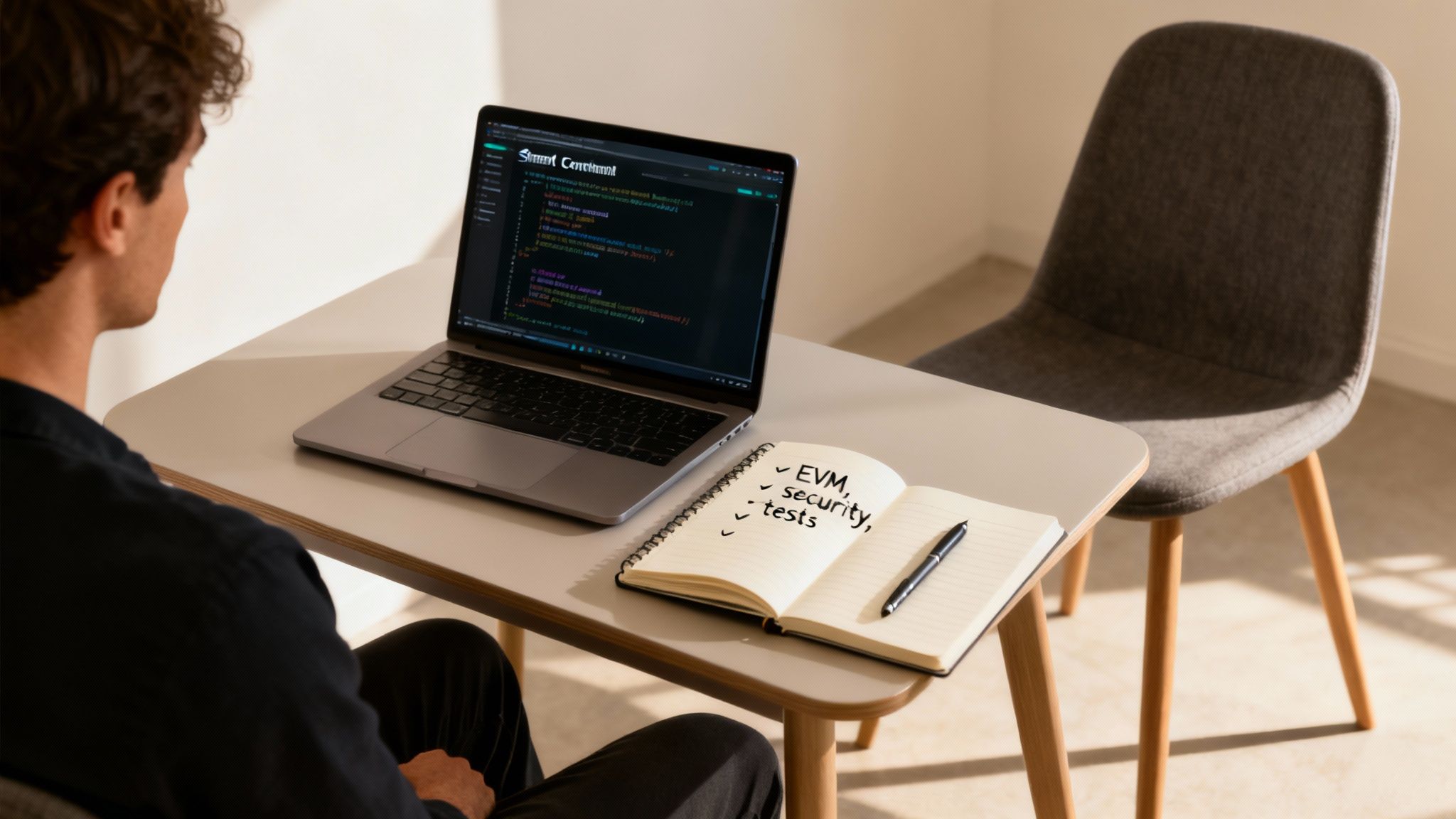 A chart showing rising salary trends for smart contract developers