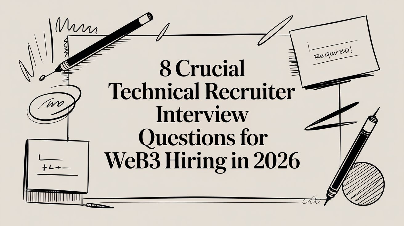 Featured image for article: 8 Crucial Technical recruiter interview questions for Web3 Hiring in 2026