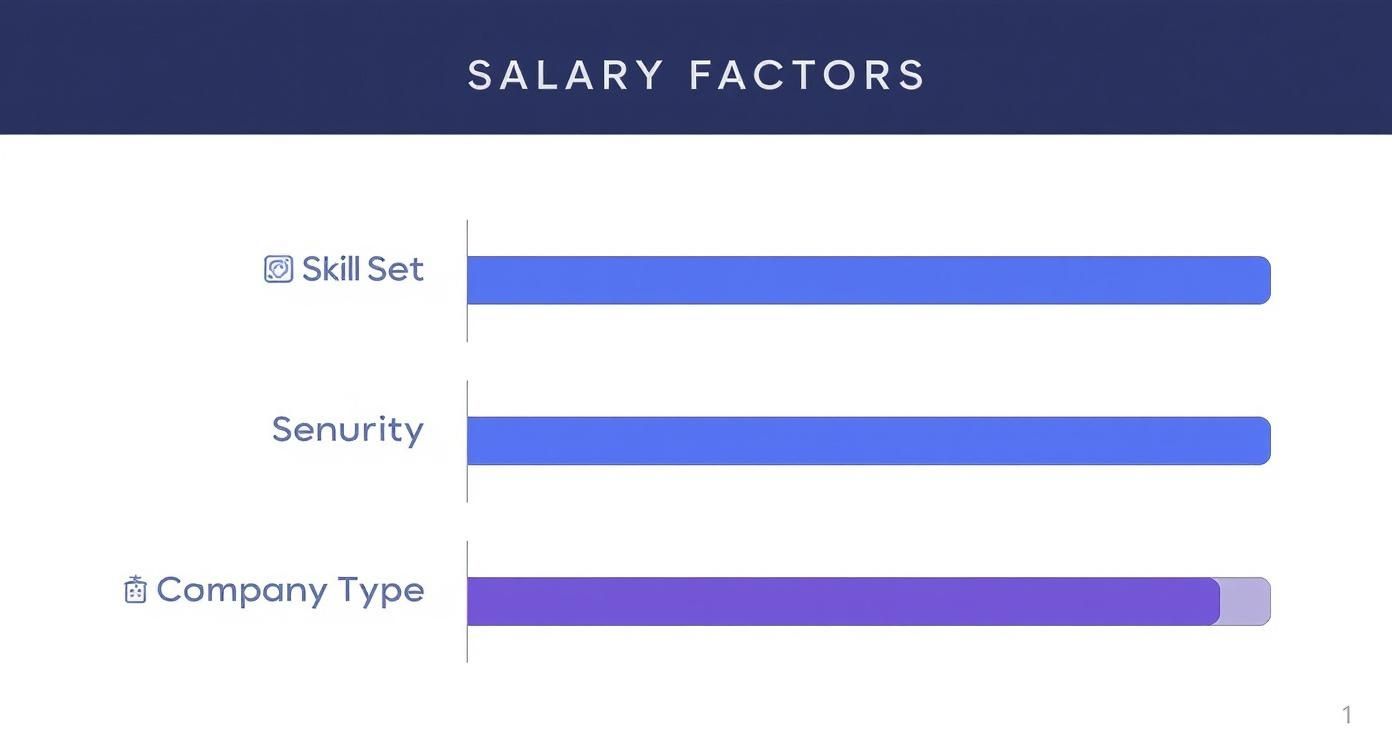 Infographic about blockchain developer salary