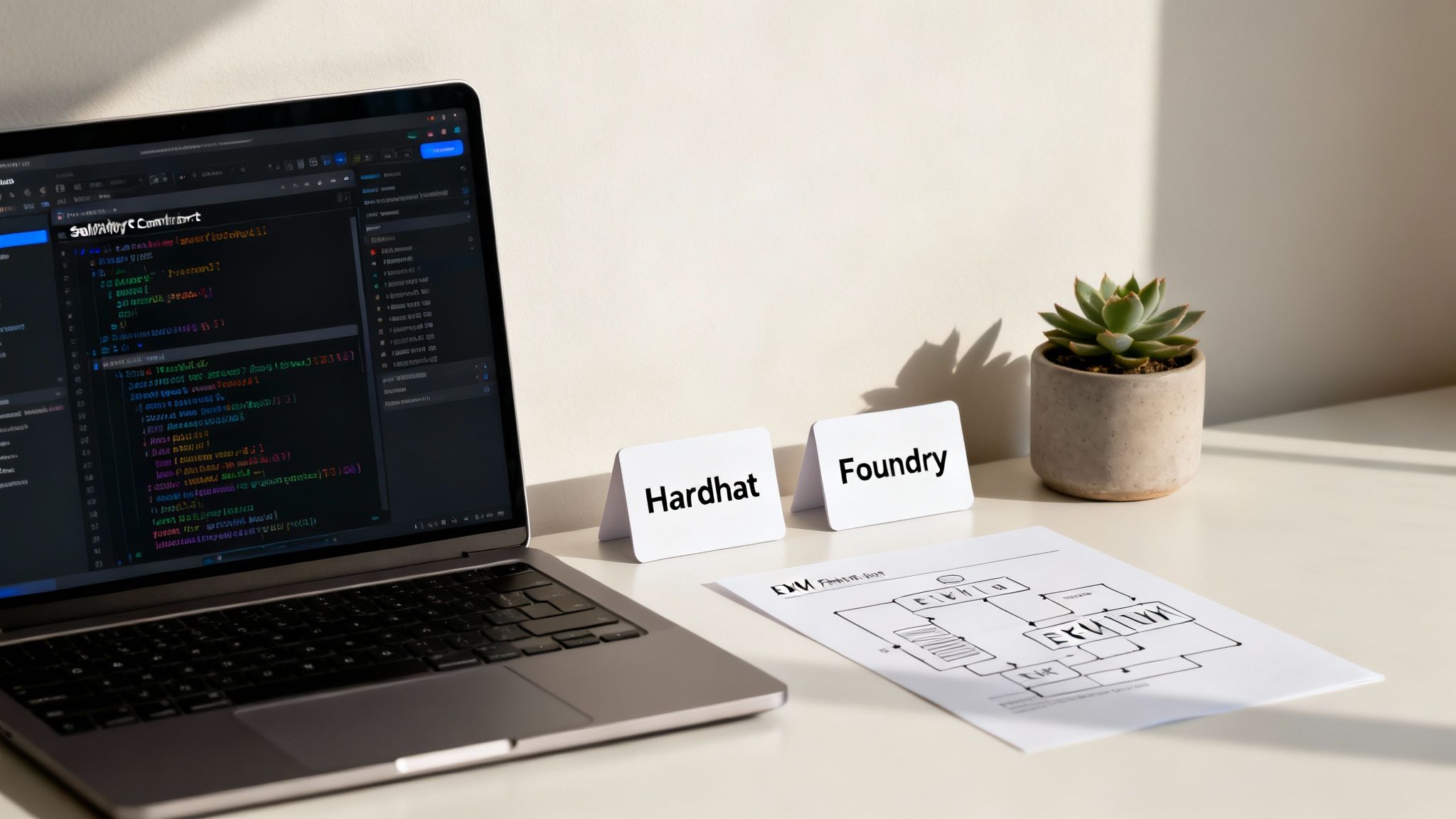A developer working on code for their GitHub portfolio