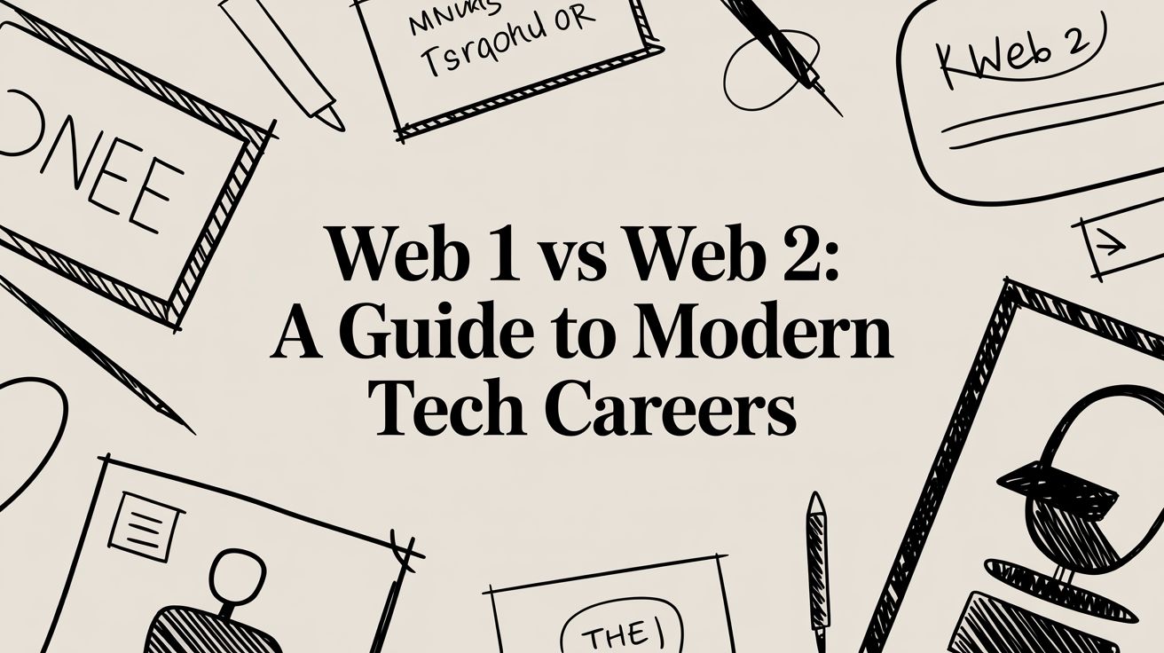 Featured image for article: Web 1 vs Web 2: A Guide to Building Your Tech Career