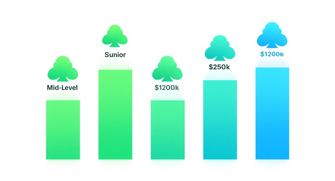 Infographic about smart contract developer salary
