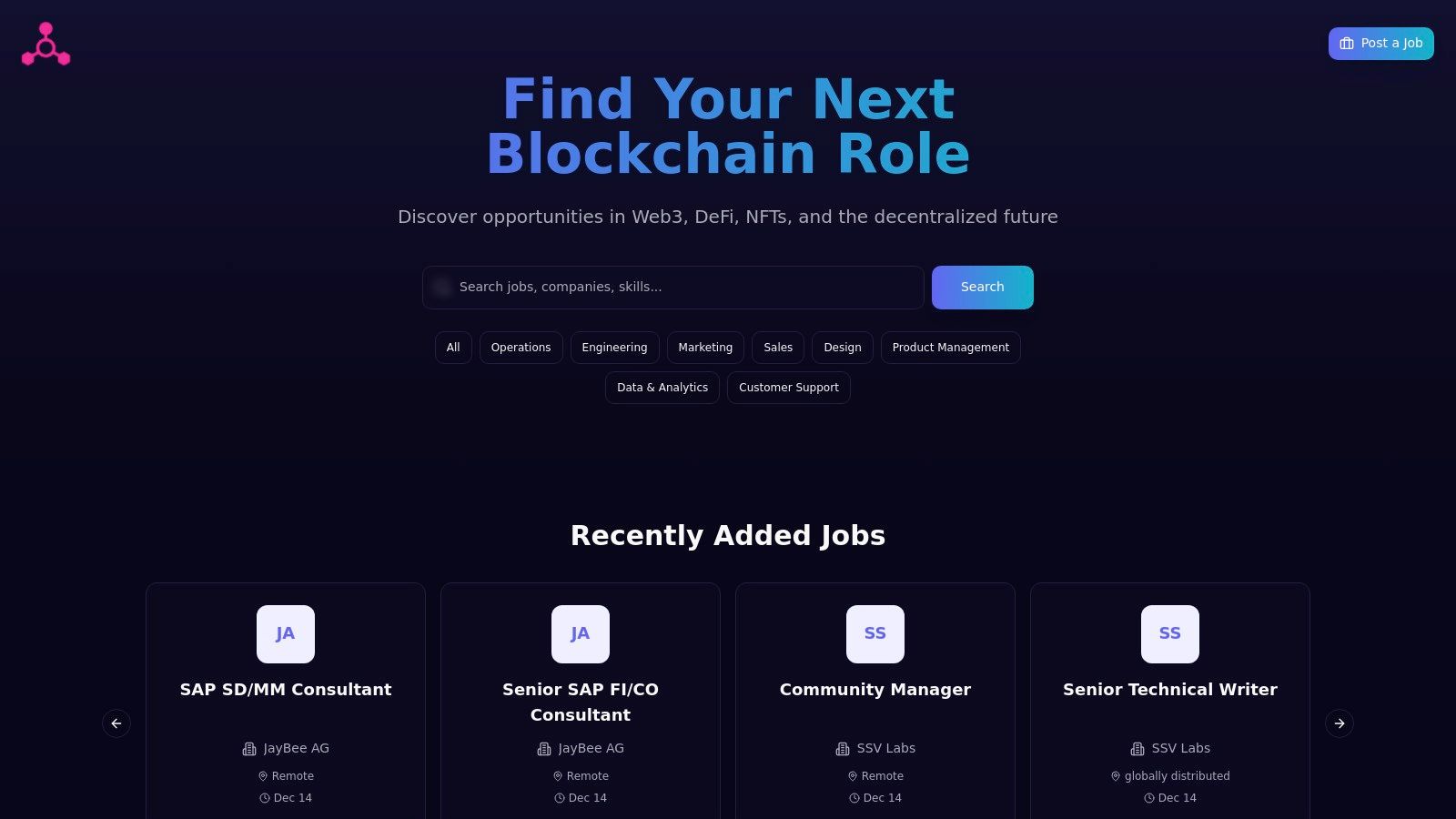 Blockchain Jobs: Your Niche Gateway to Curated Web3 Roles