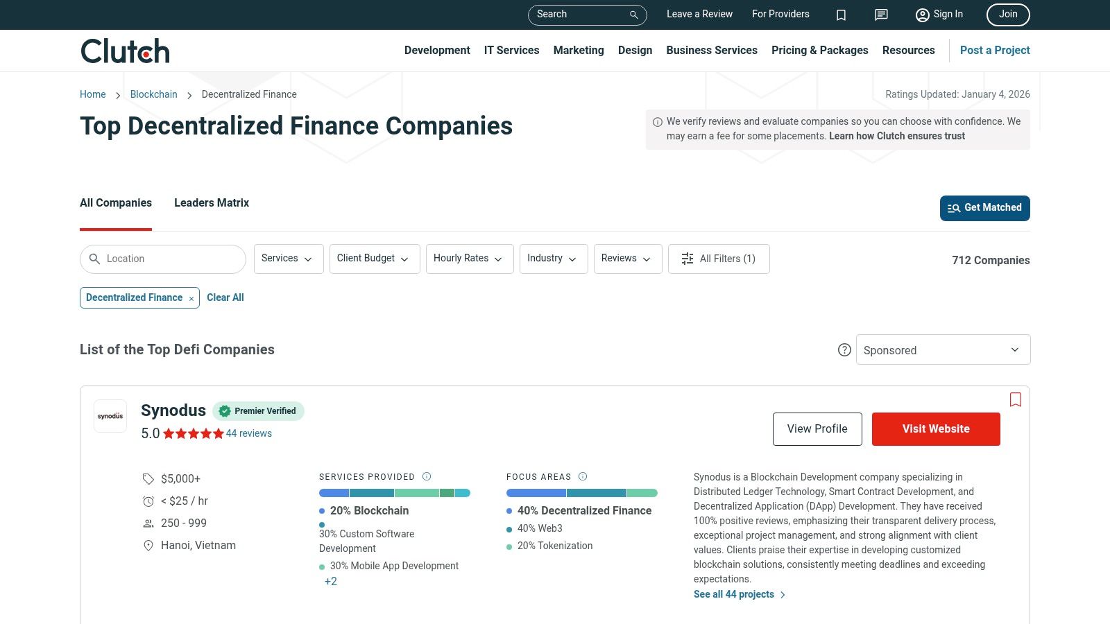 Clutch: For Vetting Agencies and Building Your Shortlist