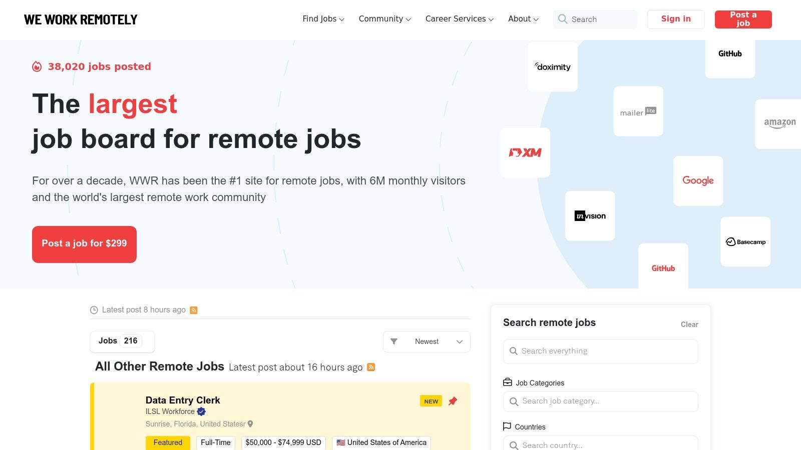 We Work Remotely (WWR)