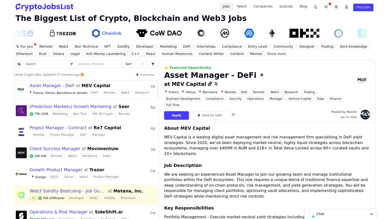 CryptoJobsList