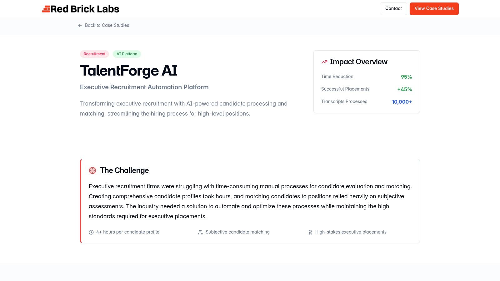 TalentForge AI – Executive Recruitment Automation Platform