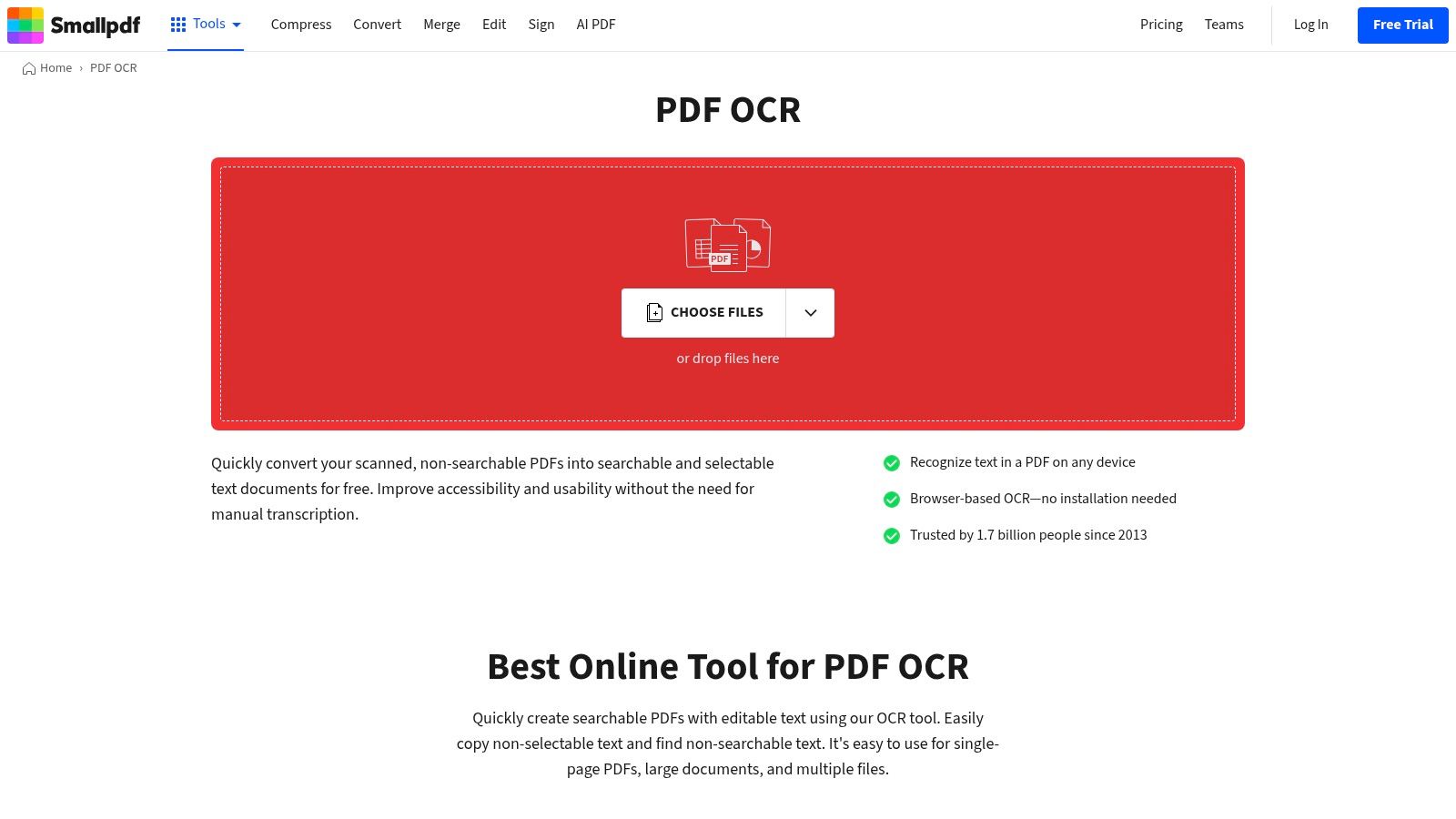 Smallpdf – PDF OCR