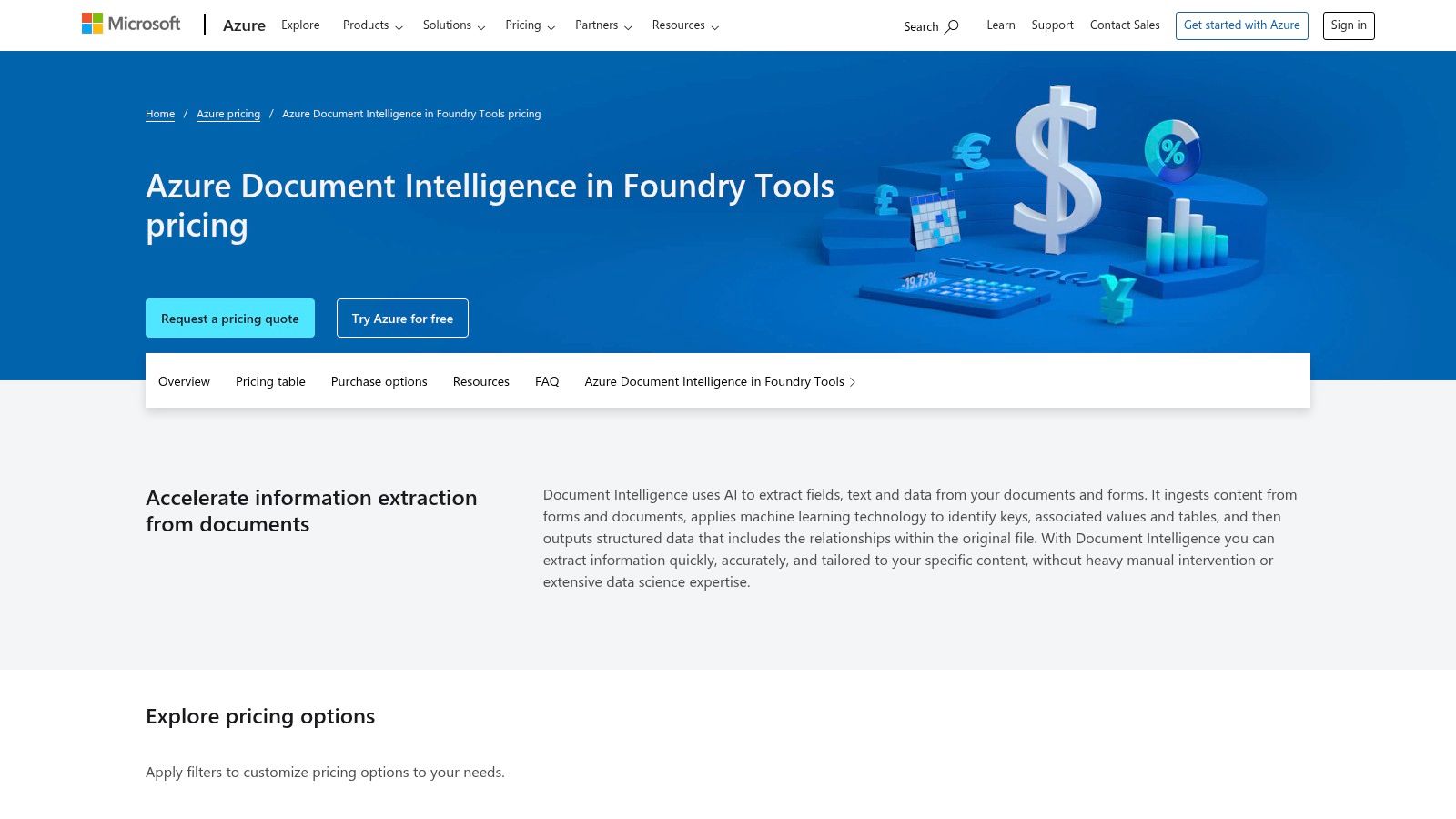 Microsoft Azure AI Document Intelligence (formerly Form Recognizer)