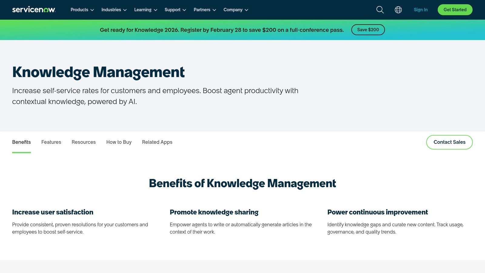 ServiceNow Knowledge Management