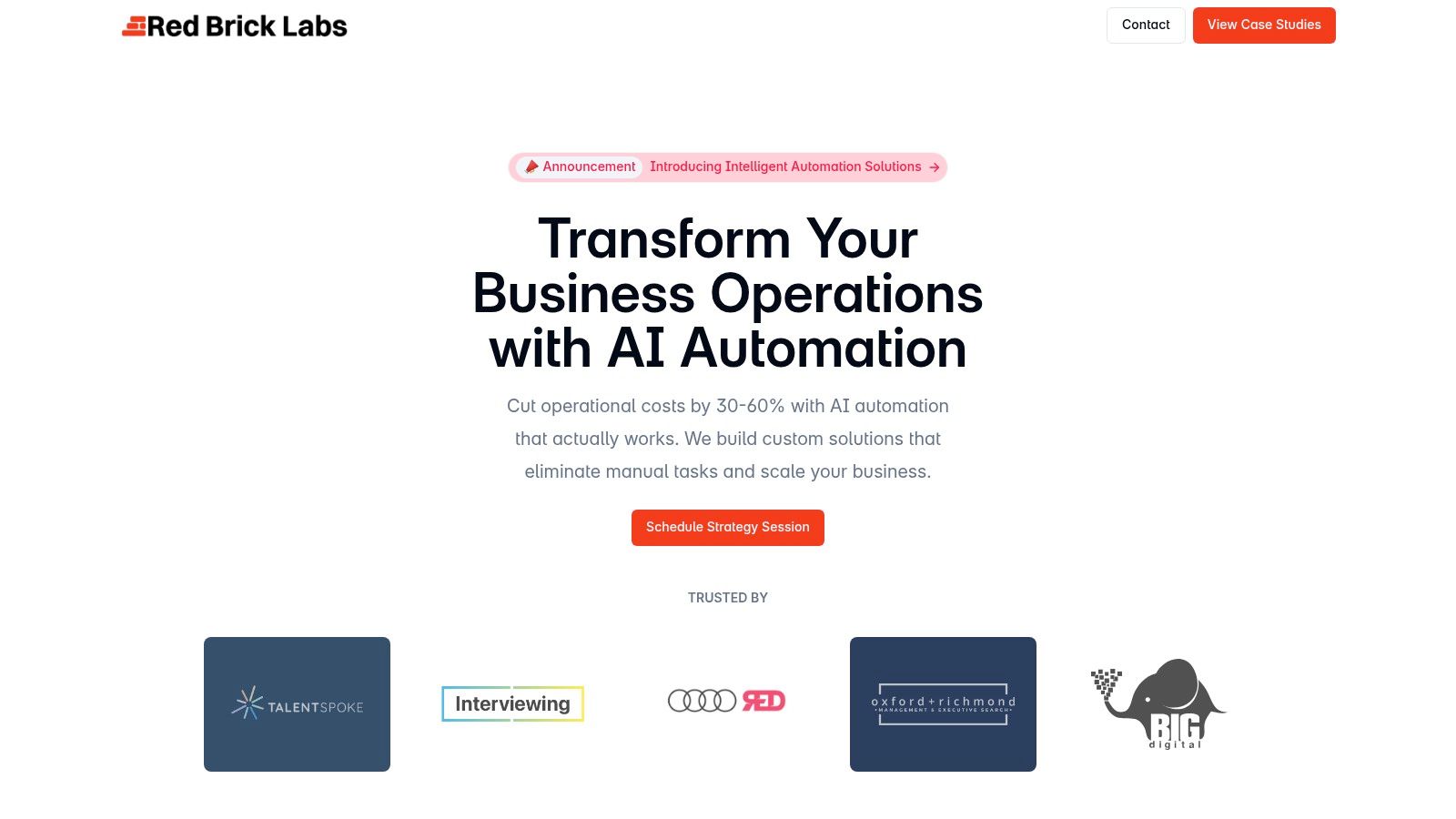 Red Brick Labs — AI Automation Solutions (Research & Intelligence Agents)