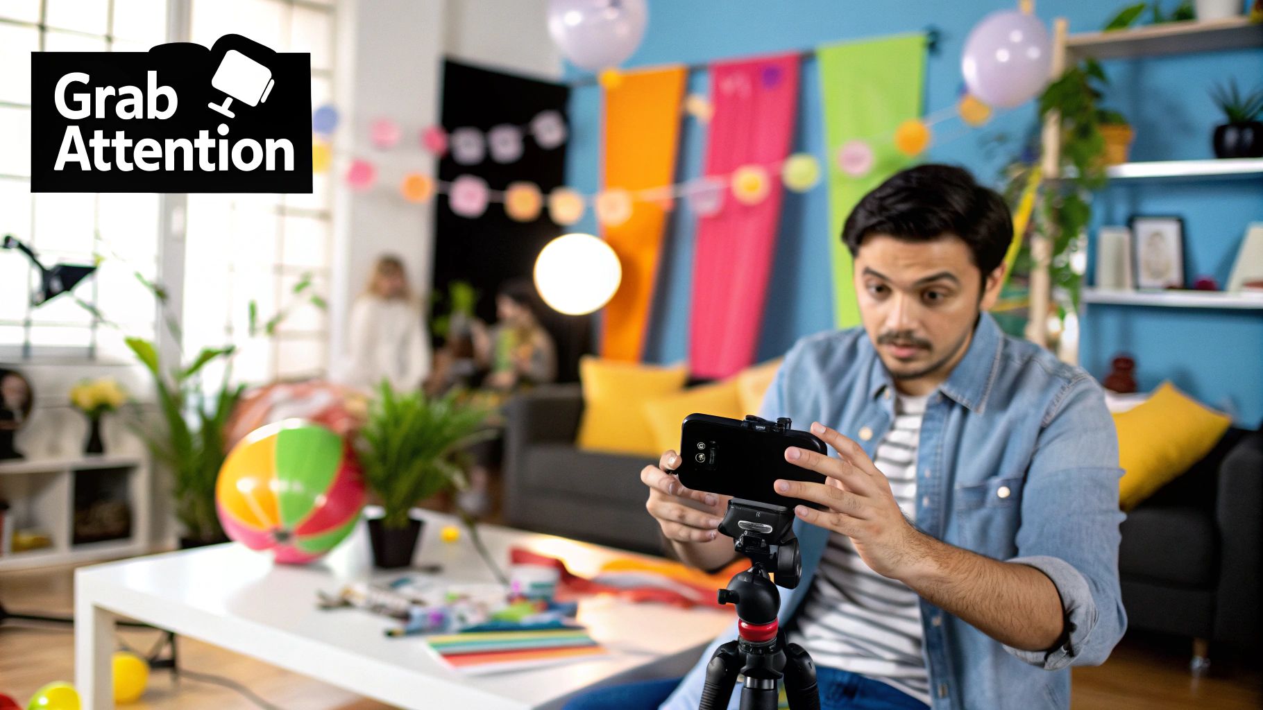 A screenshot of an Instagram Reels feed, demonstrating effective visual hooks with bold text overlays to capture attention immediately.