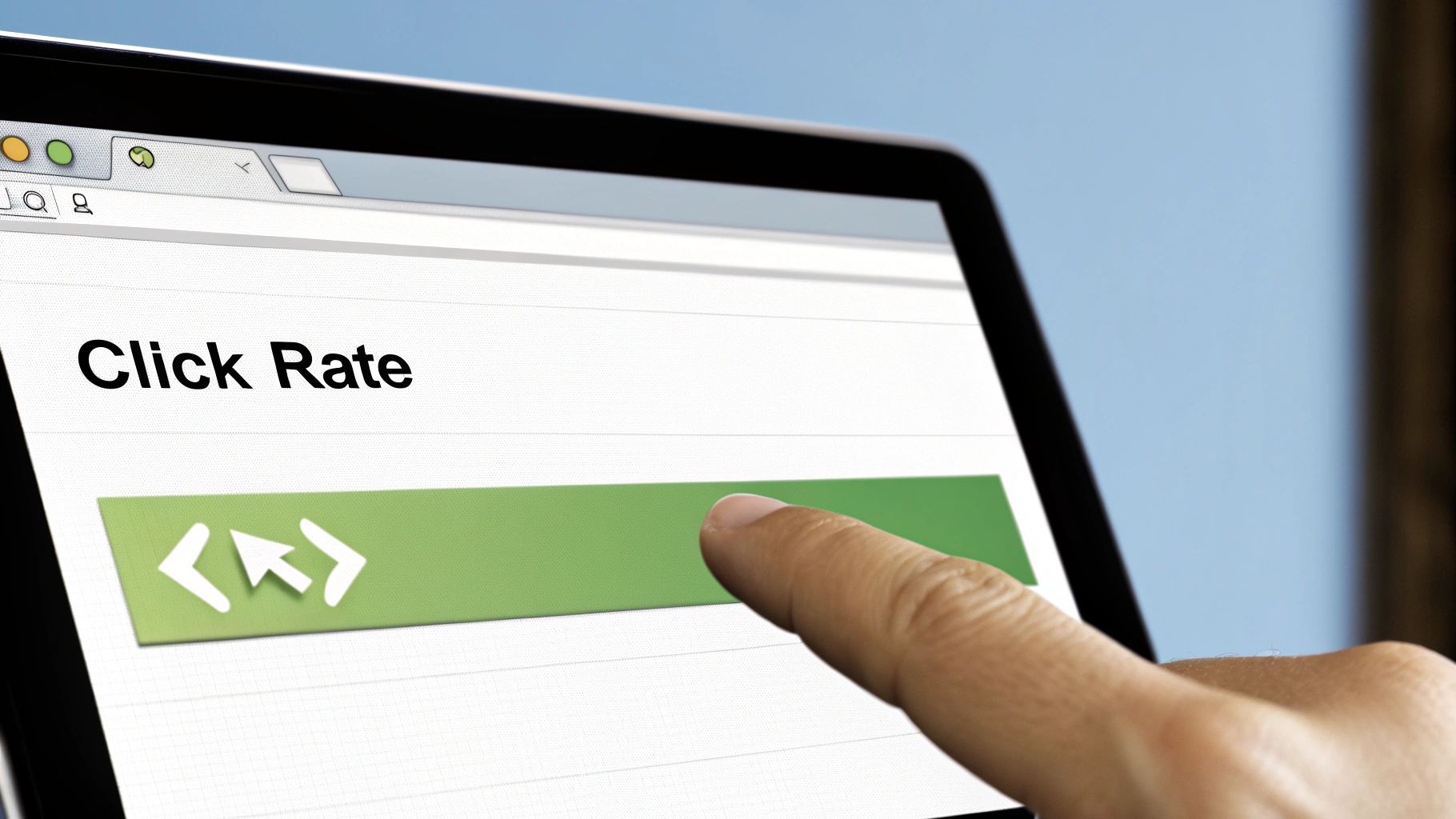An illustration explaining the concept of Click-Through Rate (CTR) in social media.