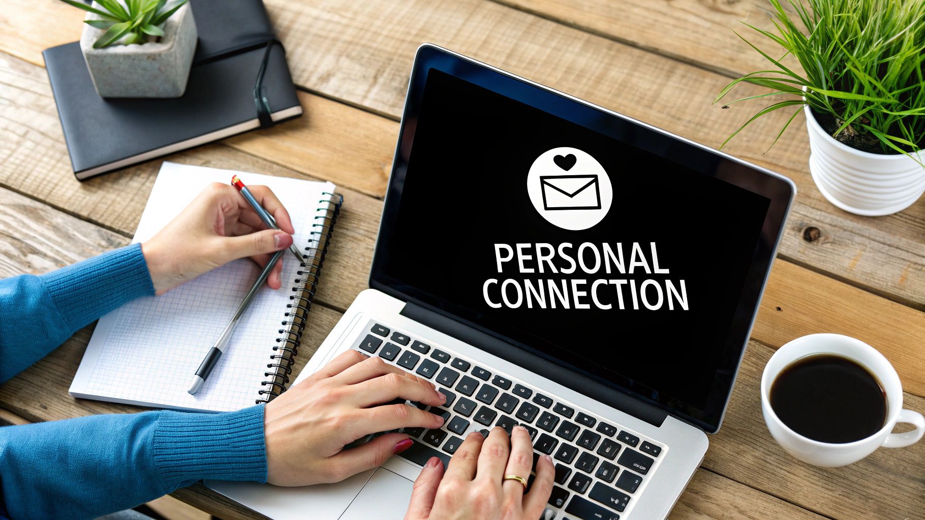 An example email demonstrating the personal connection influencer outreach template.