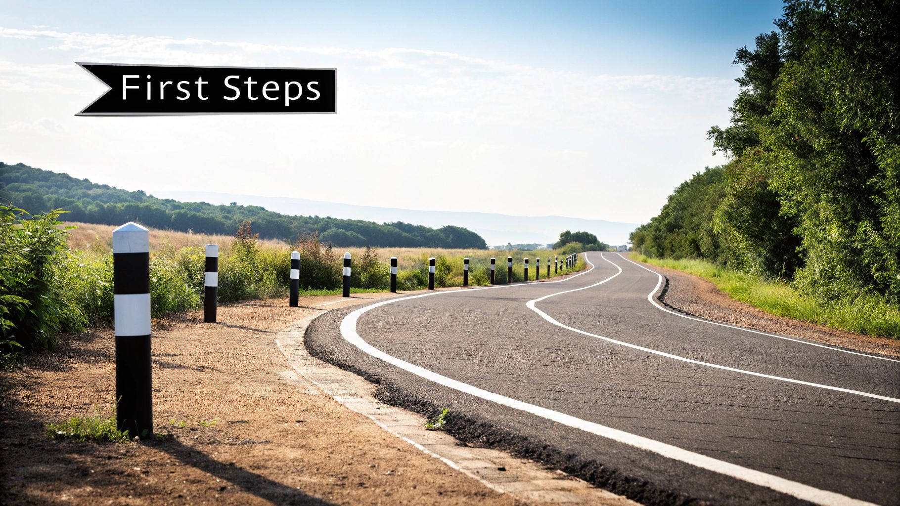 A person at a desk sketching out a roadmap on a piece of paper, symbolizing the first steps in planning an AI strategy.