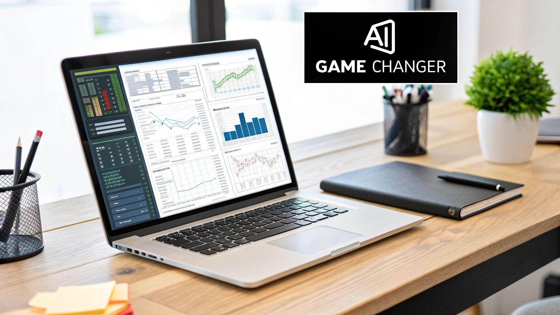 A person interacting with a futuristic AI interface, symbolizing the customization of an LLM