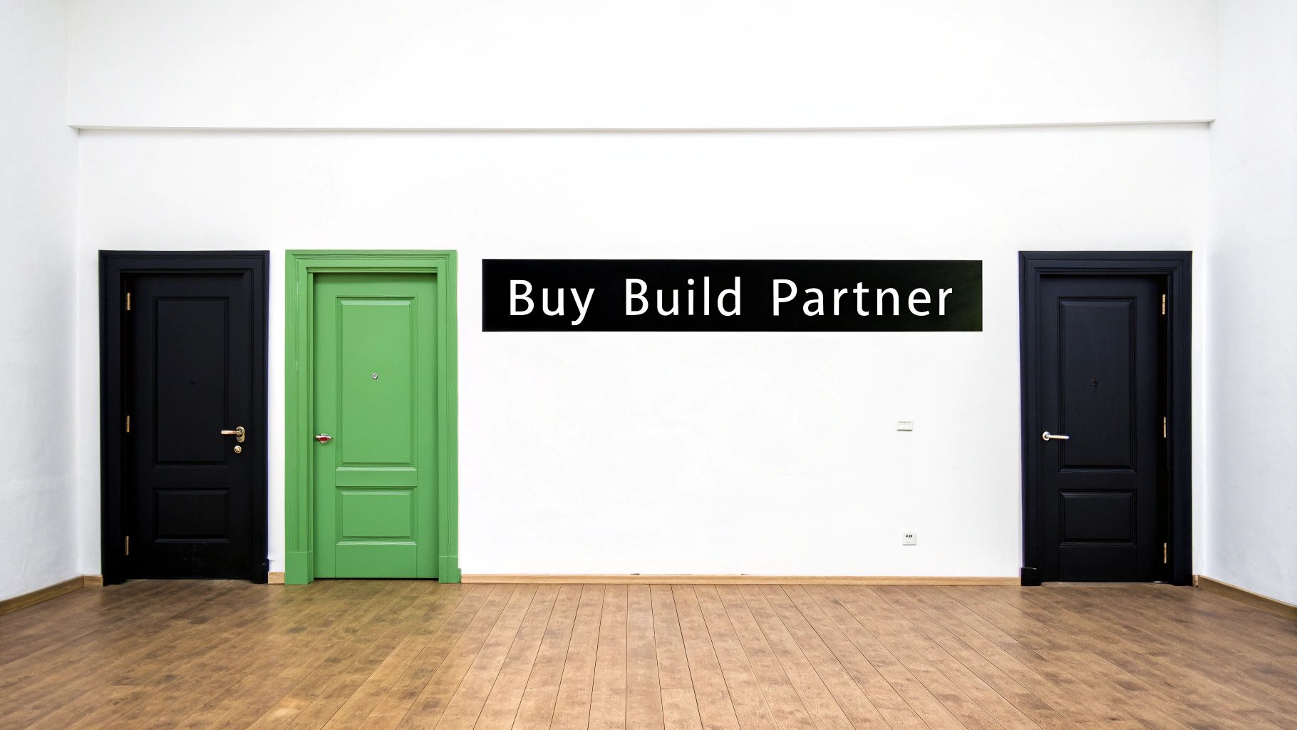 A visual representation of the decision-making process for AI implementation