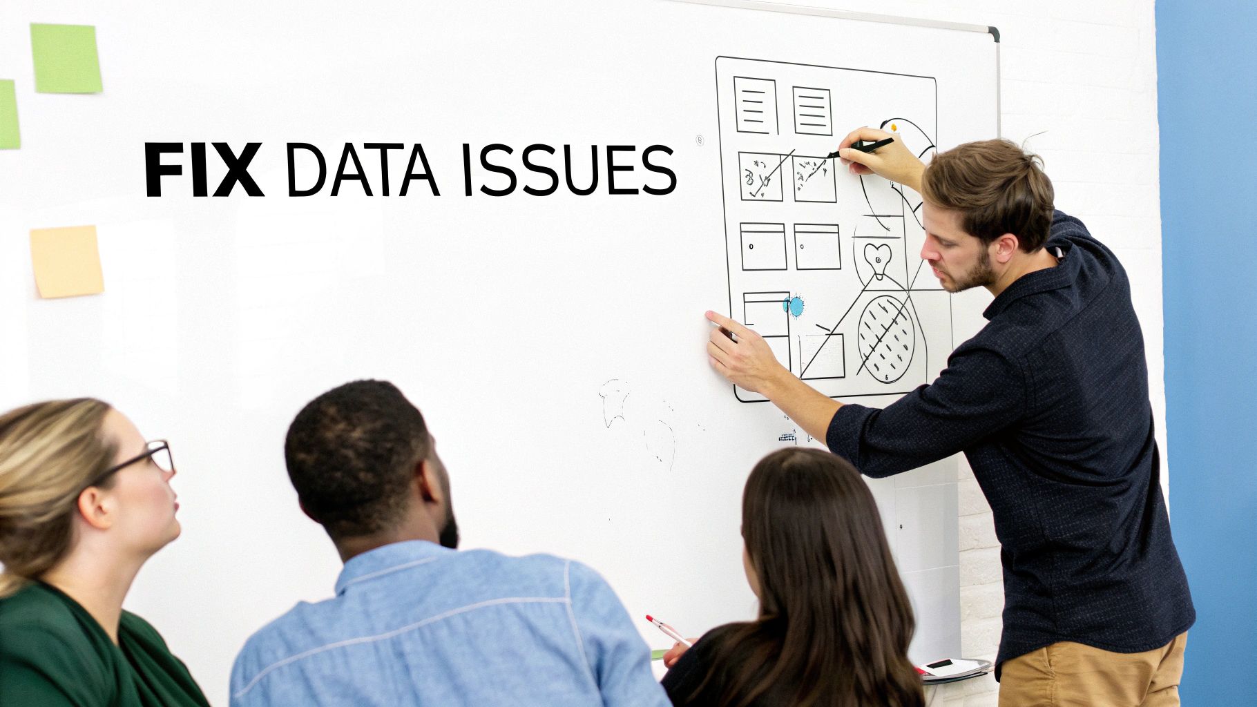 A person at a desk looks thoughtfully at a complex flowchart on a screen, symbolizing the strategic planning needed to overcome machine learning challenges.