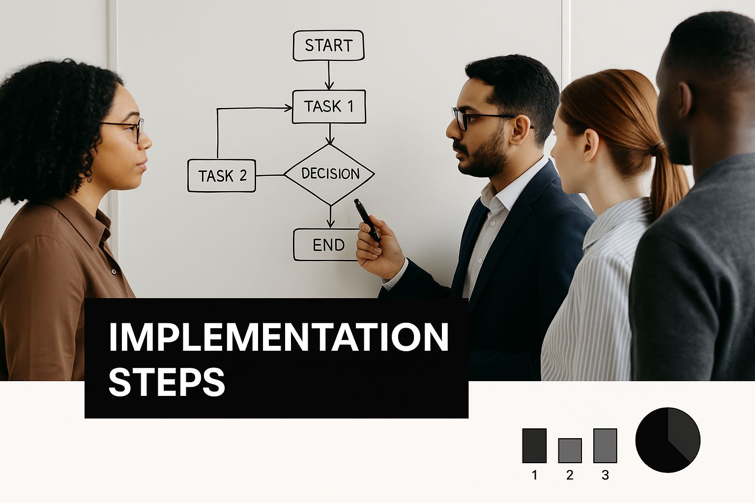 Infographic about implementing ai in business