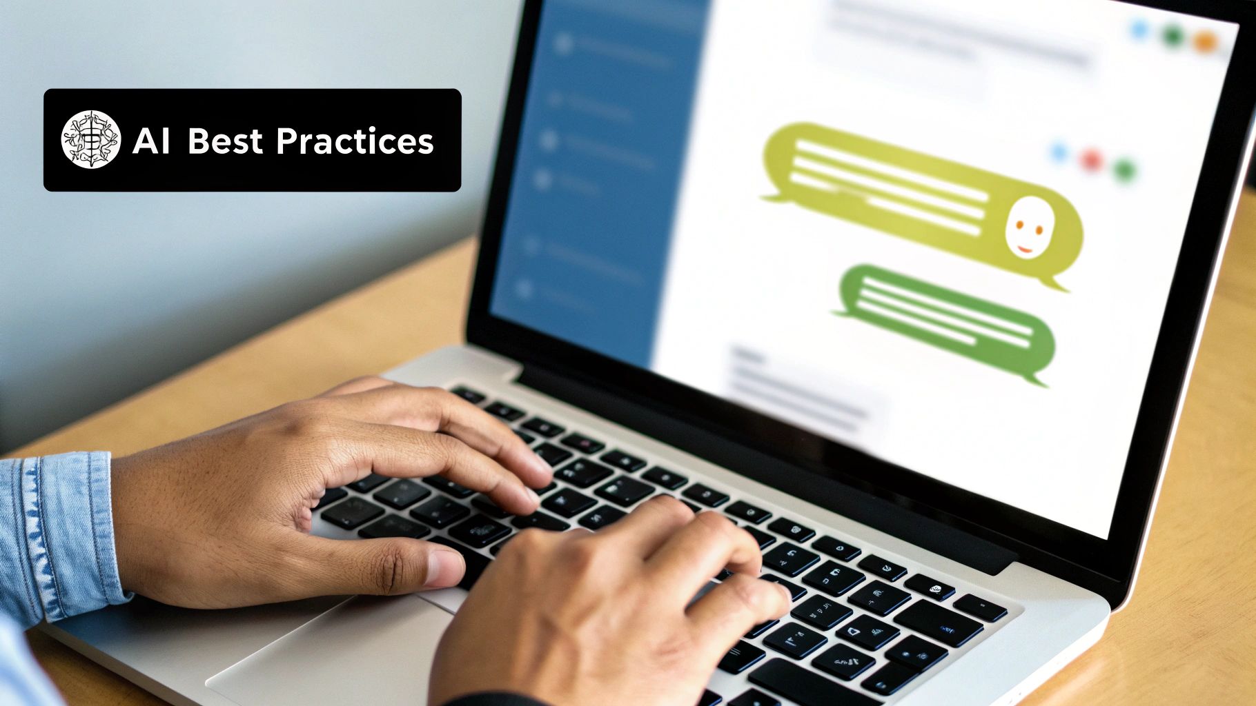 A person seamlessly using AI tools on their phone and laptop in a modern, comfortable setting, showing integration into daily life.