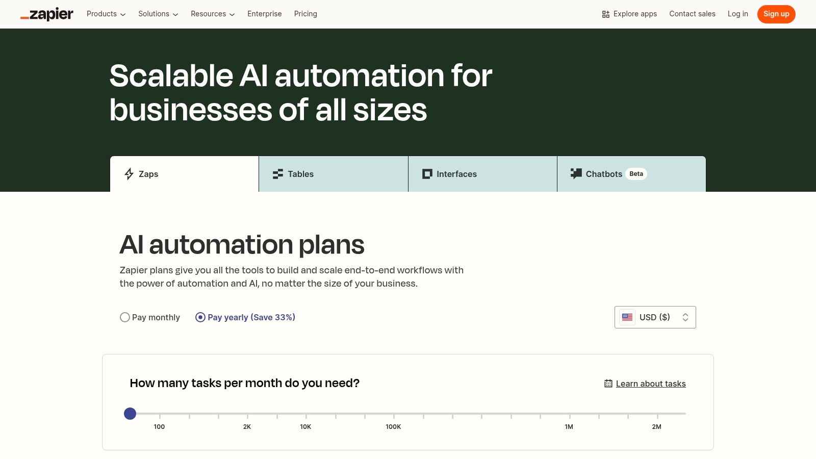 Zapier – Automation platform with AI features