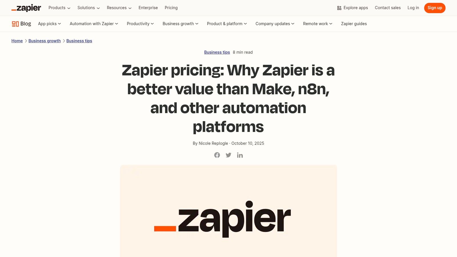 Zapier (Automation + AI Agents)
