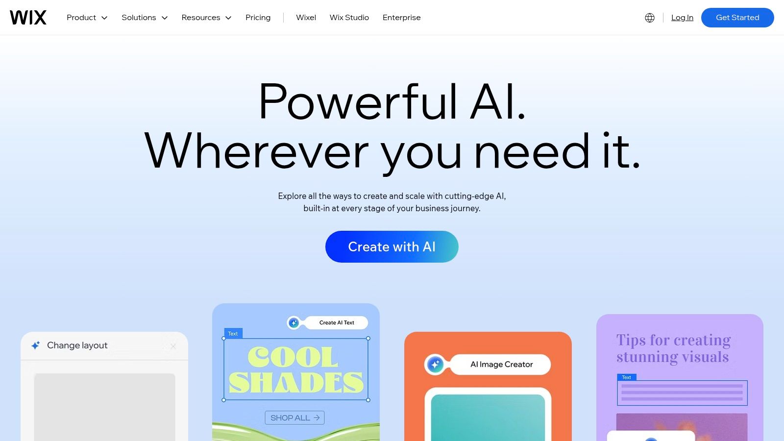 Wix AI (AI Site Generator and tools)