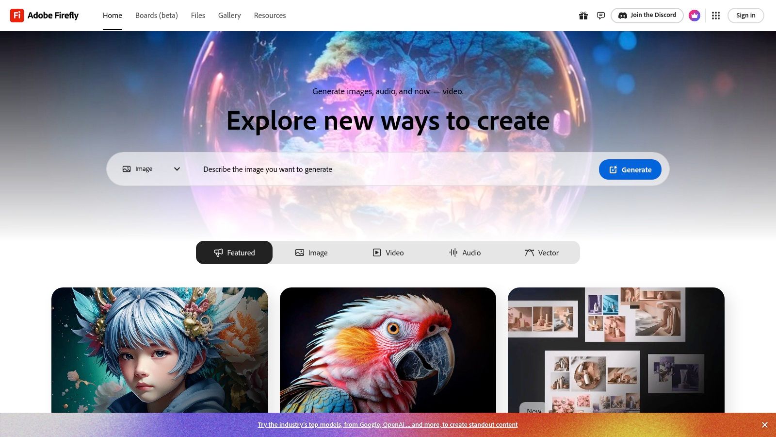 Adobe Firefly (and Creative Cloud Pro)
