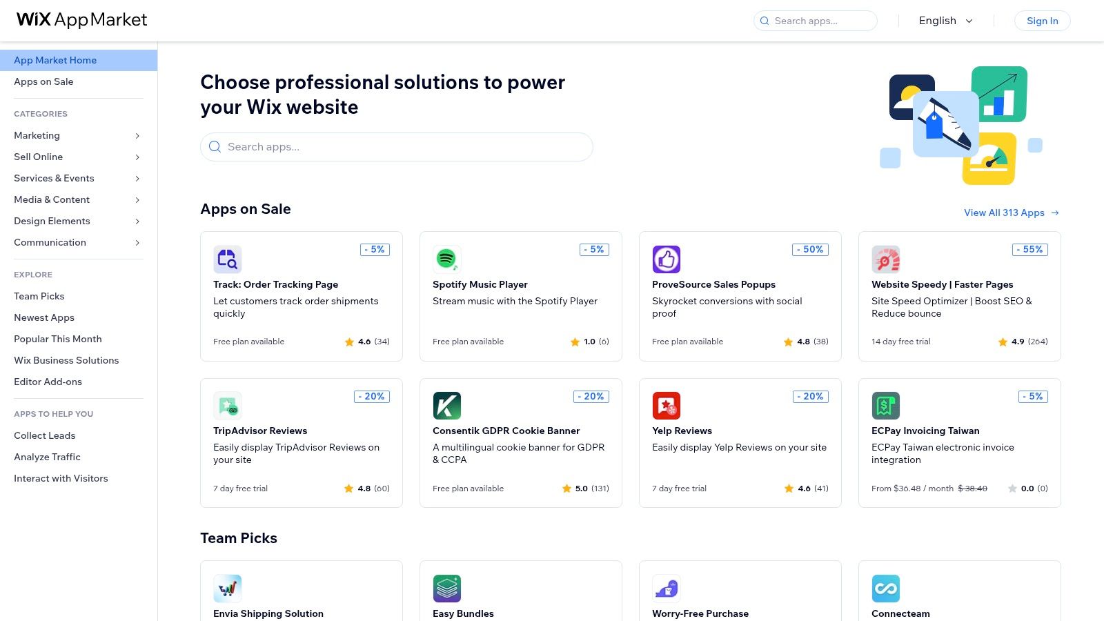 Wix App Market
