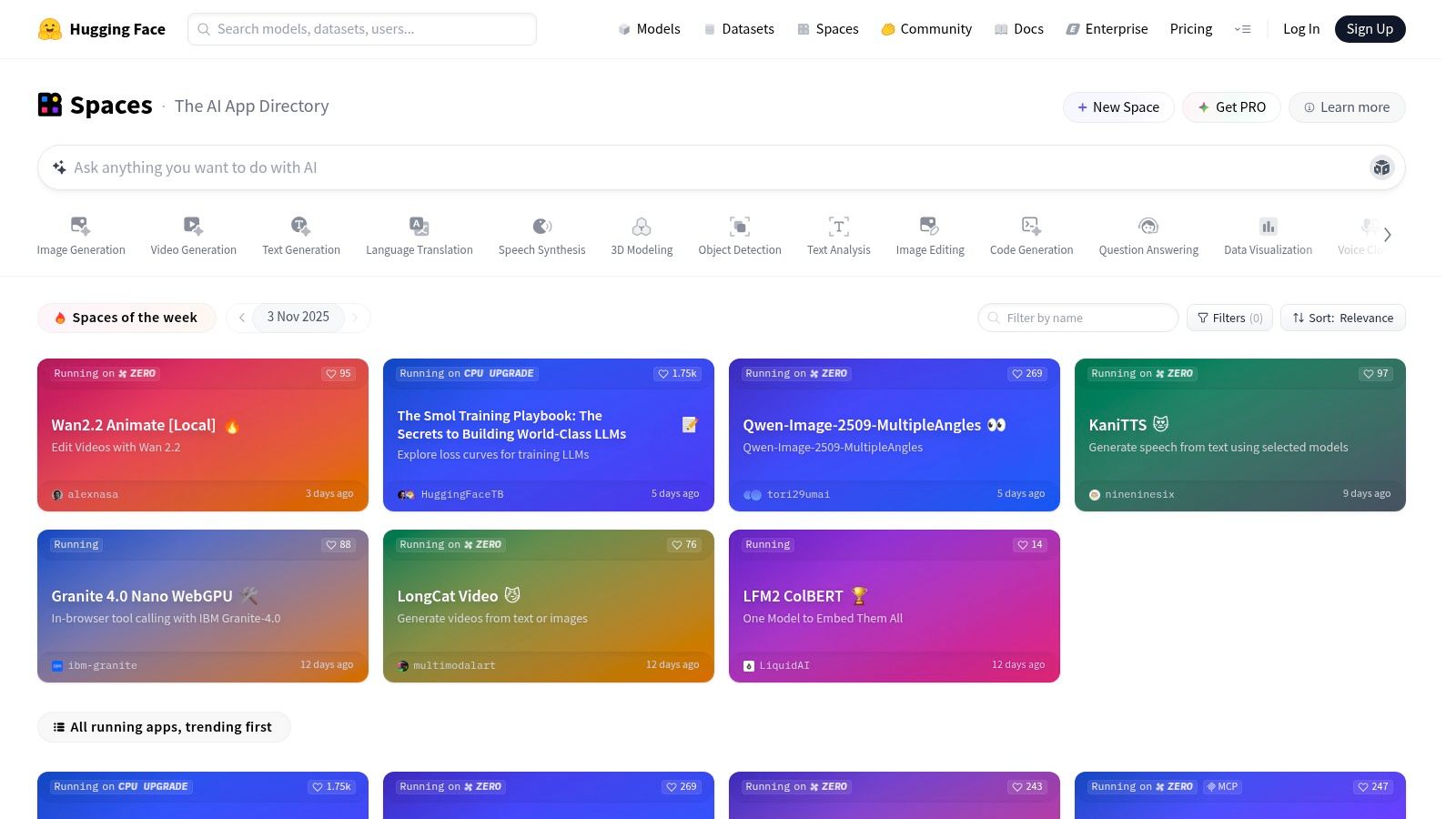 Hugging Face – Models, Datasets, and Spaces