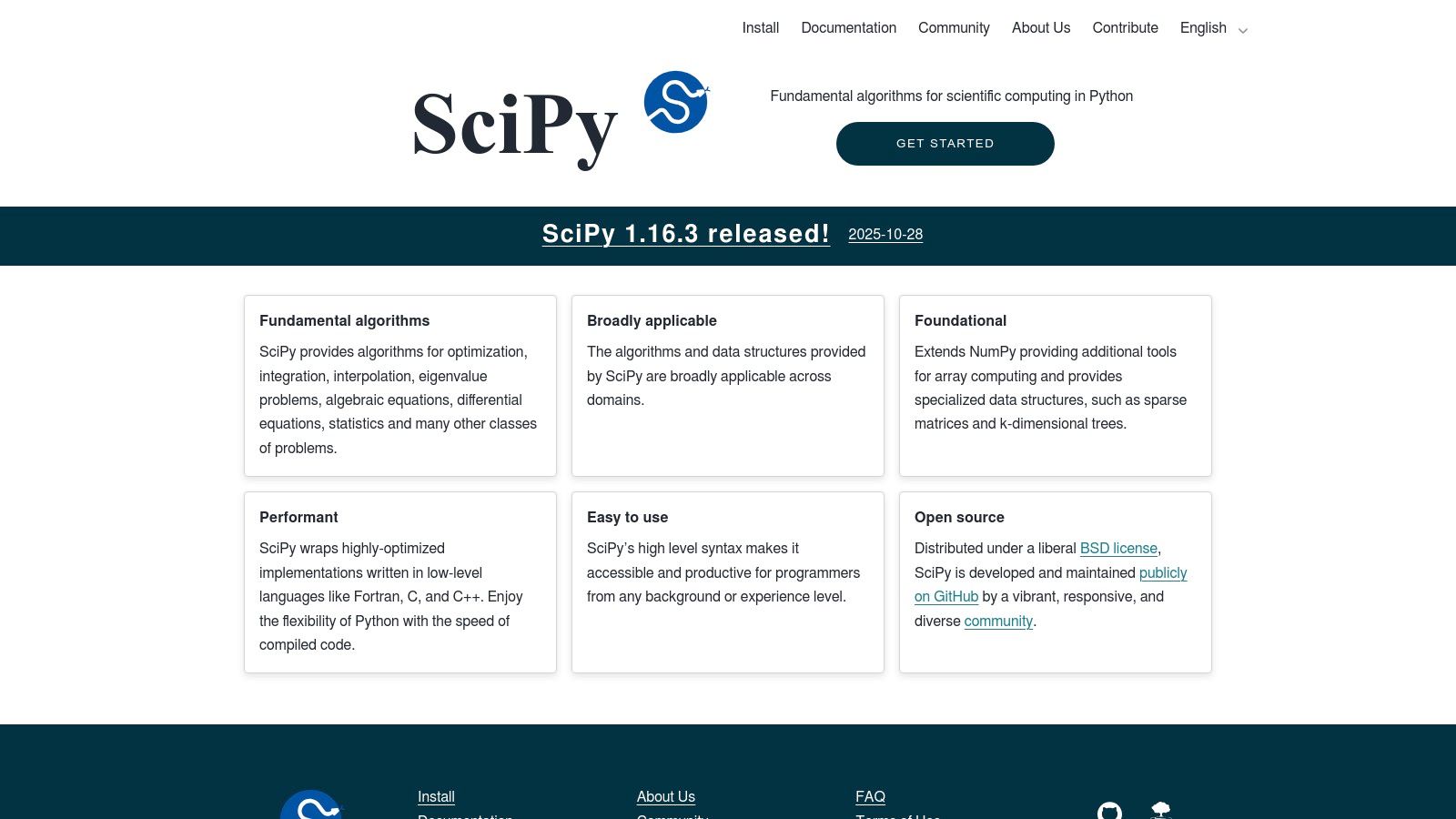 SciPy (official site)