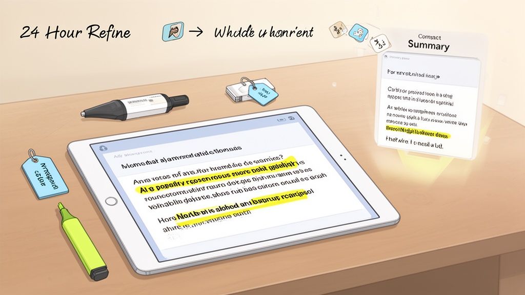 how to take notes faster from a textbook