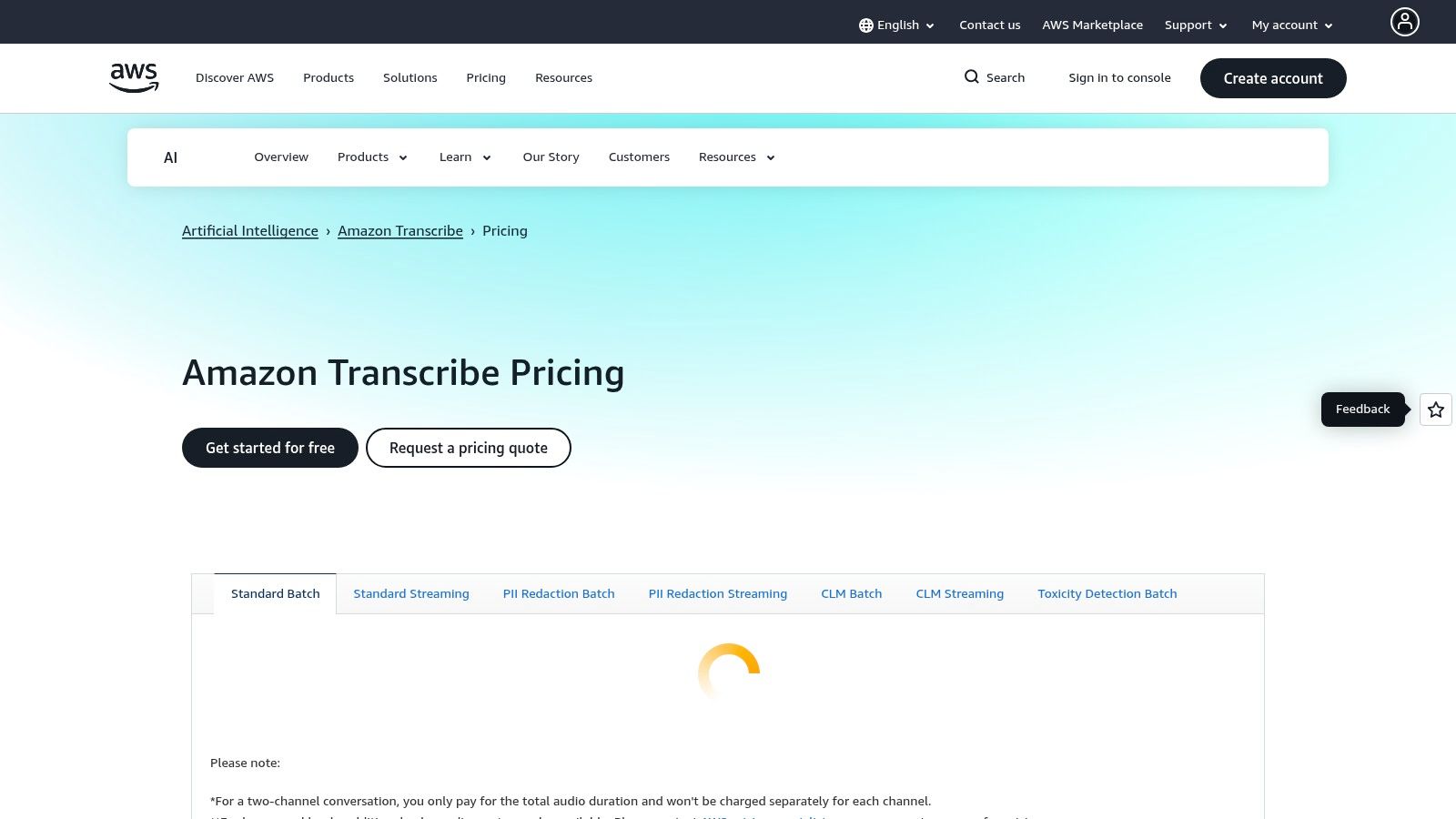 Amazon Transcribe (AWS)
