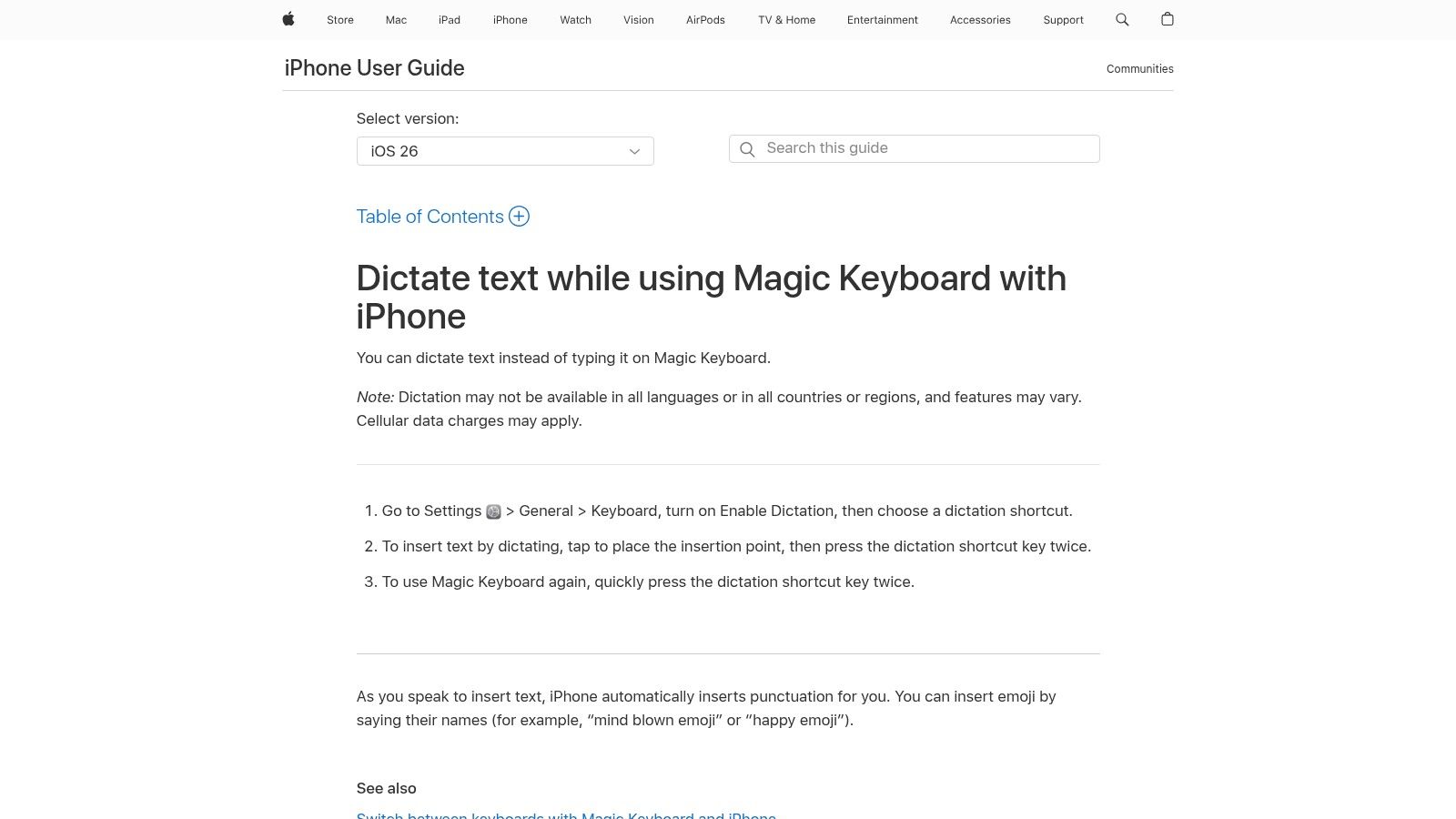 Apple Dictation