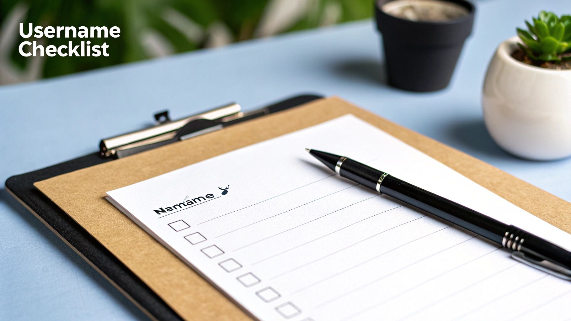 A person working on a laptop with a checklist in the foreground, signifying a final review process.