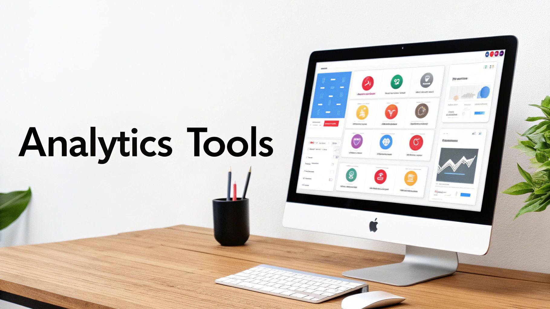A person at a desk analyzing charts and graphs on multiple screens, representing social media KPI tracking.