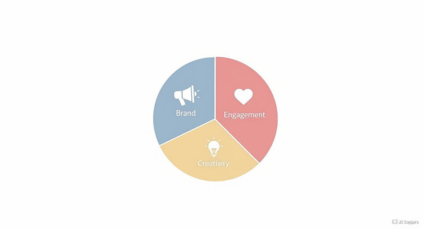 Infographic about social media content plan