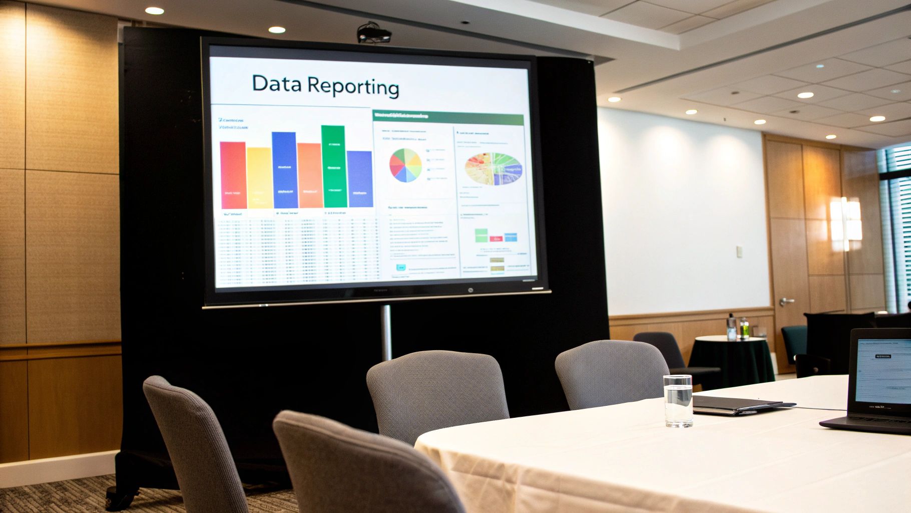 A person at a desk reviewing social media analytics on a computer screen