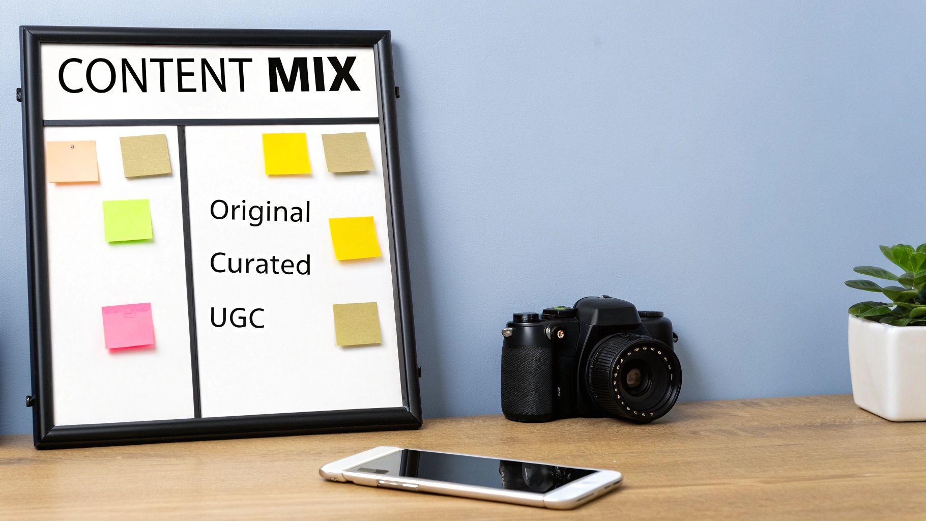 A person brainstorming content ideas on a whiteboard