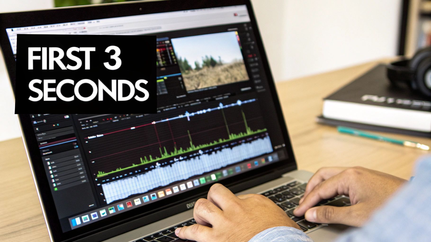 A person using a video editing app on a smartphone to adjust clips for an Instagram Reel.