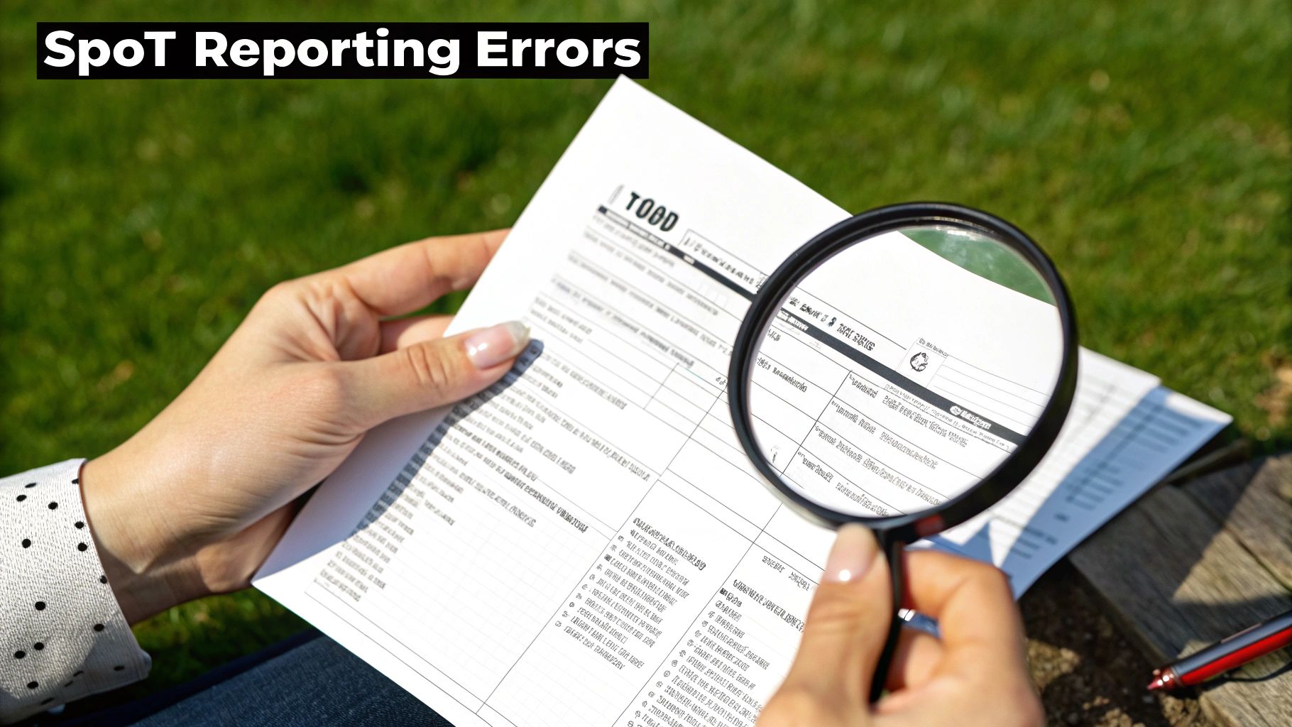 Magnifying glass over a W-2 form, focusing on Box 12.