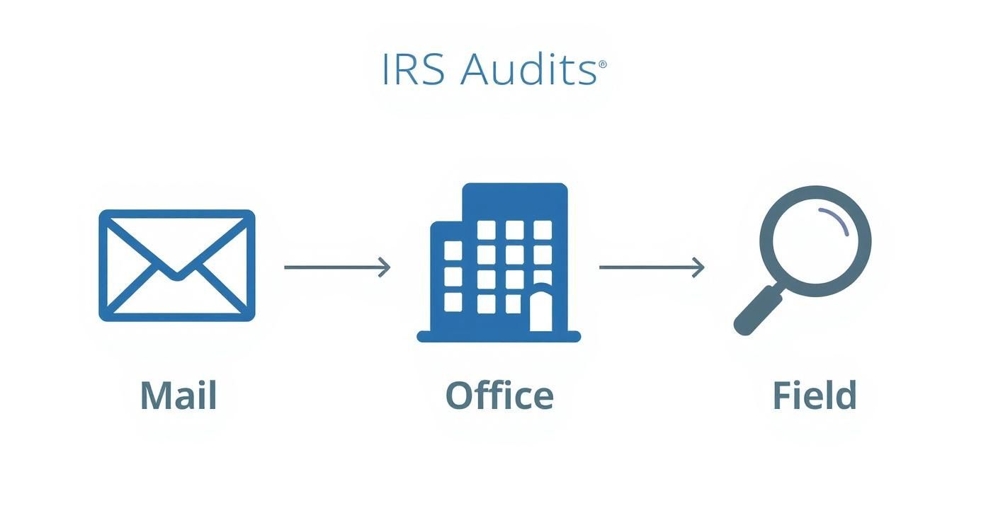 Infographic about what happens during irs audit