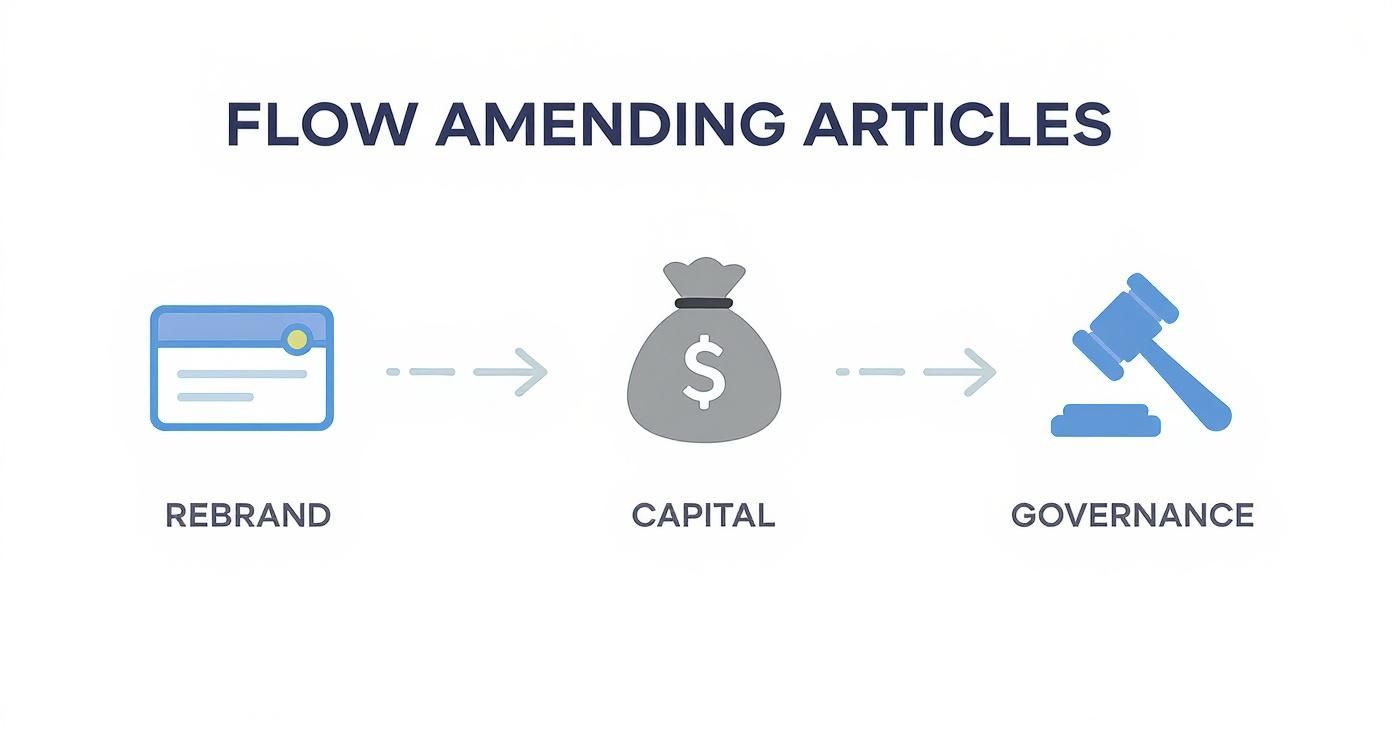 Infographic about amending articles of incorporation