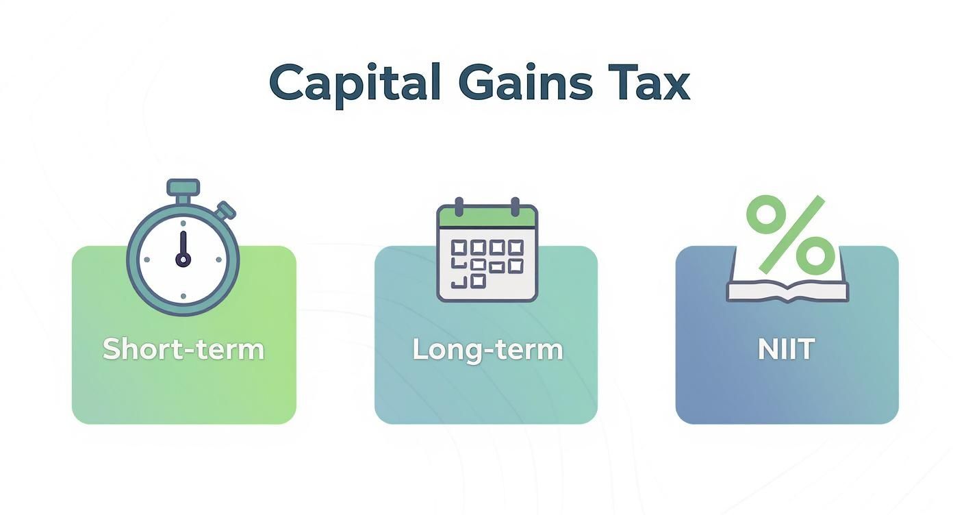 Infographic about tax implications of selling rental property
