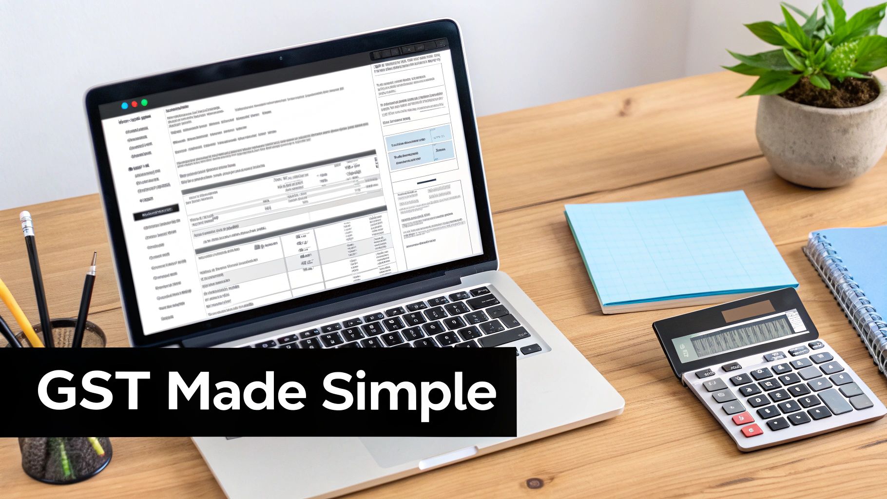 A professional in an office setting reviewing financial documents on a computer, indicating compliance and accounting tasks.