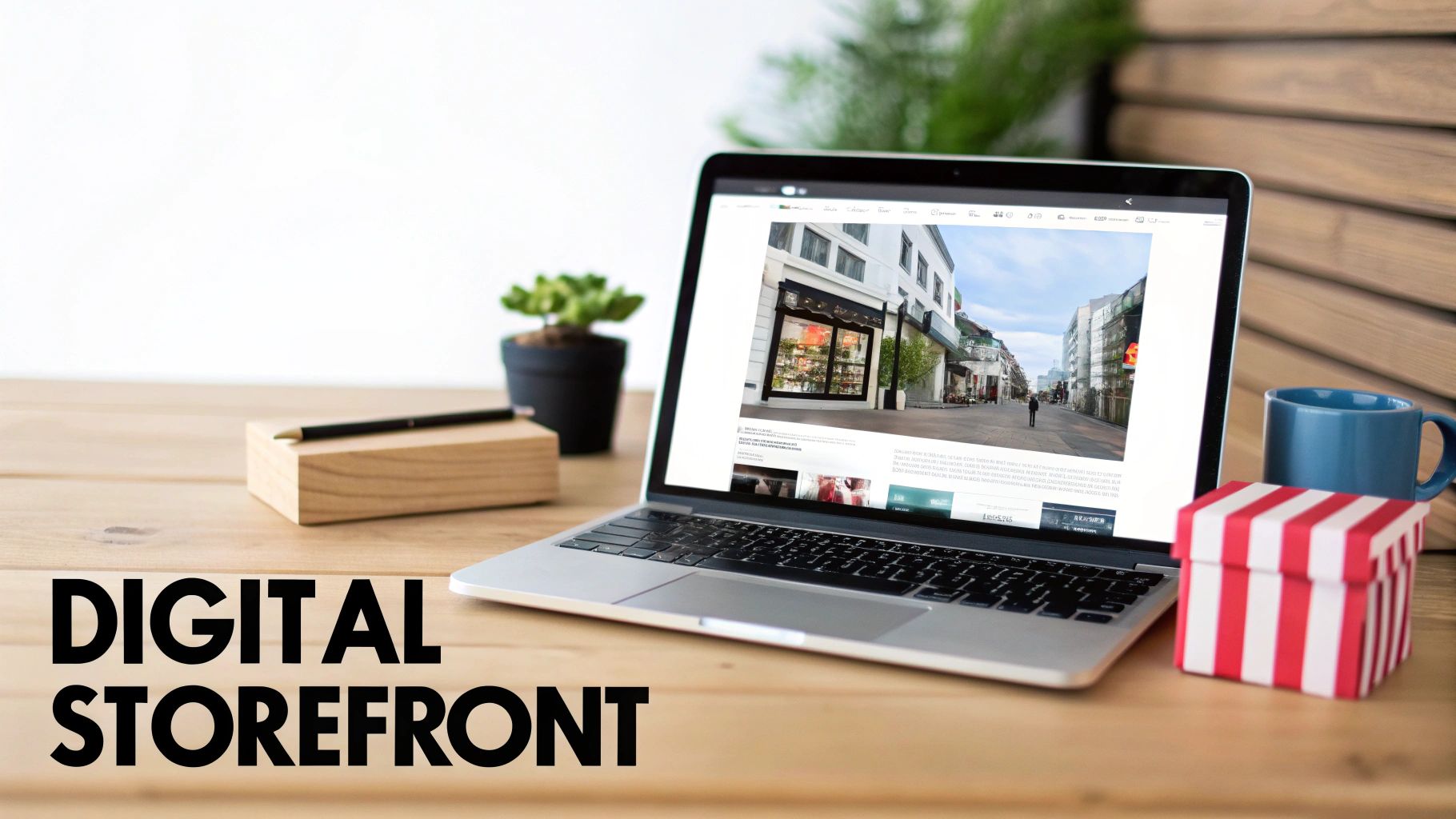 A professional woman working on a laptop, symbolising website development services.