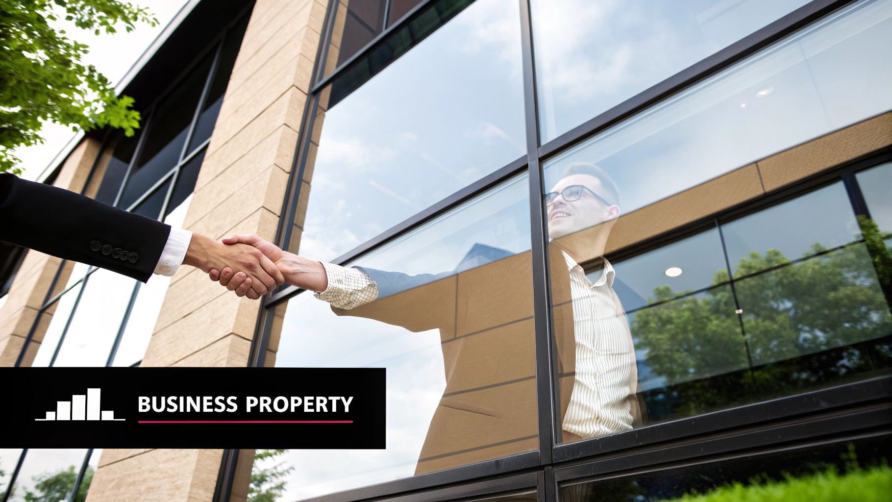 A modern commercial building, representing an SMSF investment in business real estate